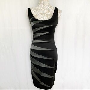 Jax // Black, Grey Starburst Design Y2K Mini Dress Sz 2 dr1